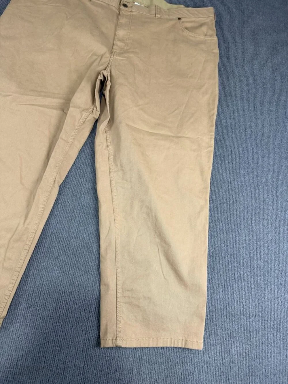 HB Mens Continuous Comfort Waistband Khaki Pants 50W 28L